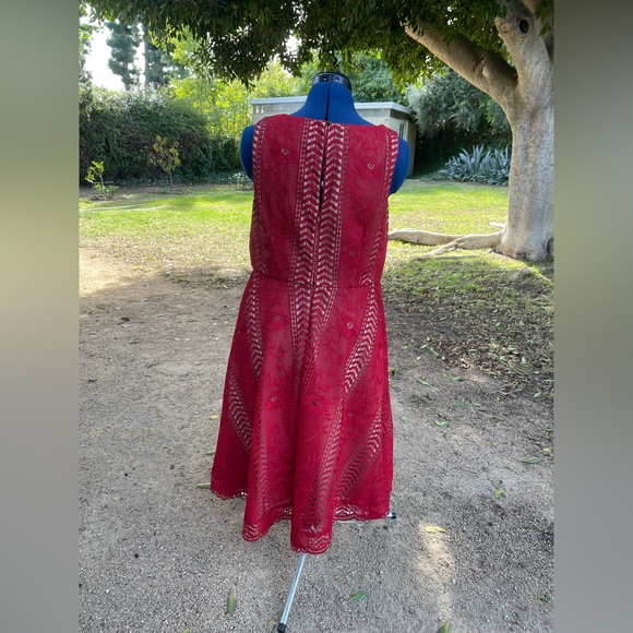 Anthropologie Red Lace Dress - Picture 2 of 3